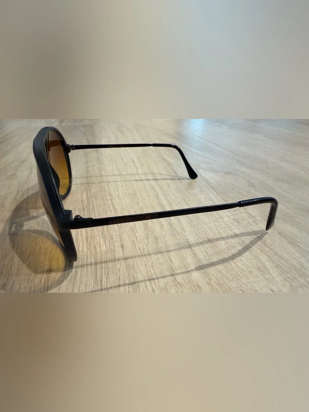 Vintage AmberVision Sunglasses 80s Aviators
